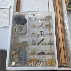 Vintage The Blue Nose Ship Wooden Model 15 1/2 Tall Ship 1/75 In Box