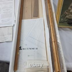 Vintage The Blue Nose Ship Wooden Model 15 1/2 Tall Ship 1/75 In Box