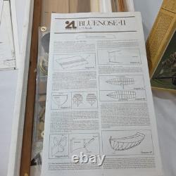 Vintage The Blue Nose Ship Wooden Model 15 1/2 Tall Ship 1/75 In Box