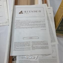 Vintage The Blue Nose Ship Wooden Model 15 1/2 Tall Ship 1/75 In Box