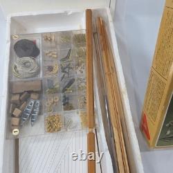 Vintage The Blue Nose Ship Wooden Model 15 1/2 Tall Ship 1/75 In Box