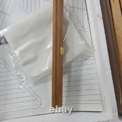 Vintage The Blue Nose Ship Wooden Model 15 1/2 Tall Ship 1/75 In Box