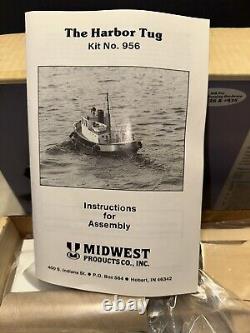 Vintage The Harbor Tug Radio Control Wooden Tugboat Kit Midwest Products Co