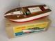 Vintage Toytime Wooden Model Boat Battery Operated Made In Japan Untested & Box