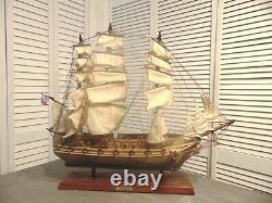 Vintage USS Constitution 1797 Wood Boat Model Ship Made in Spain 26 L x 22 H