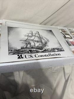 Vintage US Constellation Model Ship American Frigate 1798, 185 Scale