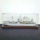 Vintage Wwii Wood Military Ship Model Handmade
