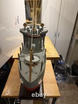 Vintage WWII era Wood U. S. Navy PT Boat Model Ship Folk Art 27 Long