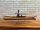 Vintage Wisconsin Mississippi River Wooden Boat Model Wood Ship With Stand