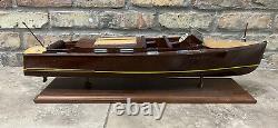Vintage Wood Chris Craft Runabout Boat Model 25 Long 1930s Replica