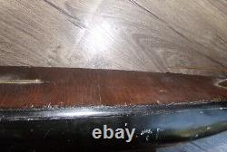 Vintage Wood Homemade 29 Pond Sailboat 45'' Mast Brass Rudder & Brass On Deck