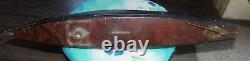 Vintage Wood Homemade 29 Pond Sailboat 45'' Mast Brass Rudder & Brass On Deck