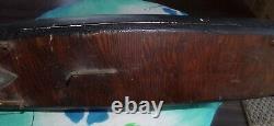 Vintage Wood Homemade 29 Pond Sailboat 45'' Mast Brass Rudder & Brass On Deck
