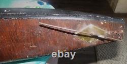Vintage Wood Homemade 29 Pond Sailboat 45'' Mast Brass Rudder & Brass On Deck