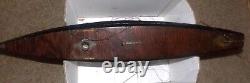 Vintage Wood Homemade 29 Pond Sailboat 45'' Mast Brass Rudder & Brass On Deck