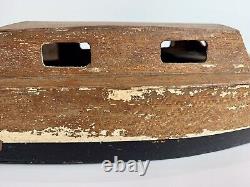 Vintage Wood Model Kit Motorized Speed Boat Hull for Completion/Resto/Display