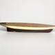 Vintage Wood Pond Yacht Boat Hull Antique Hand Carved Model Braine Steering Gear