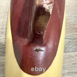 Vintage Wood Pond Yacht Boat Hull Antique Hand Carved Model Braine Steering Gear