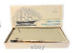 Vintage Wood Scientific Model The Sea Witch Clipper Ship Unbuilt Complete w. Box