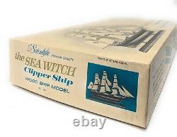 Vintage Wood Scientific Model The Sea Witch Clipper Ship Unbuilt Complete w. Box