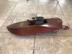 Vintage Wood Toy Seaworthy Boat Model 65