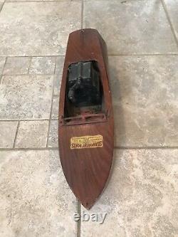 Vintage Wood Toy Seaworthy Boat Model 65
