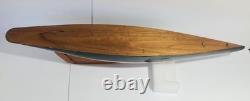 Vintage Wooden 1895 Cup Racer 36 Pond Yacht Model Sailboat Hull Only