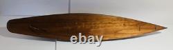 Vintage Wooden 1895 Cup Racer 36 Pond Yacht Model Sailboat Hull Only