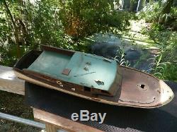 Vintage Wooden Chris Craft Cruiser Model Toy 30 Inch Boat Classic 4 Restoration