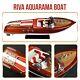 Vintage Wooden Handmade Ship Model 116 Red Riva Aquarama Speed Boat Italian 21