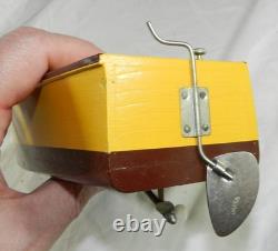 Vintage Wooden Model Boat in box Battery operated Made in Japan