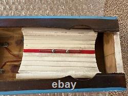 Vintage Wooden Model Boat with Electric Famous Motor Untested