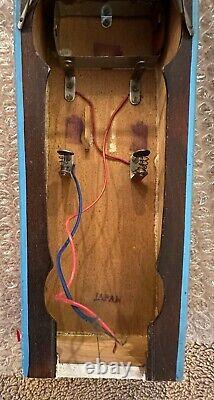 Vintage Wooden Model Boat with Electric Famous Motor Untested