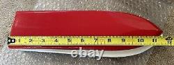 Vintage Wooden Model Boat with Electric Famous Motor Untested