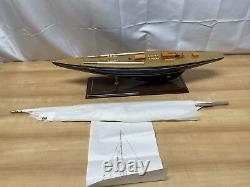 Vintage Wooden Model Sailboat Pond Boat New