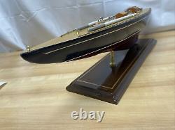 Vintage Wooden Model Sailboat Pond Boat New