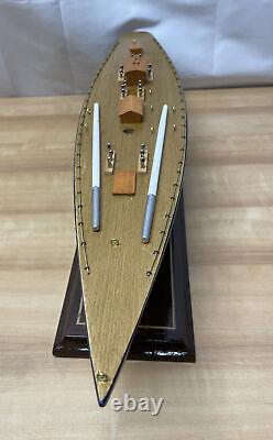 Vintage Wooden Model Sailboat Pond Boat New