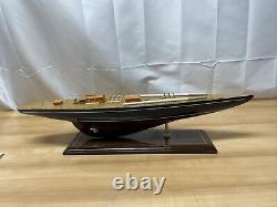 Vintage Wooden Model Sailboat Pond Boat New