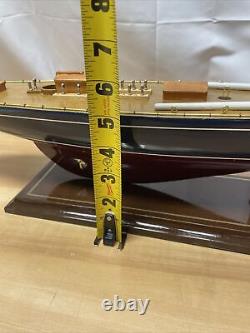 Vintage Wooden Model Sailboat Pond Boat New