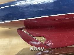 Vintage Wooden Model Sailboat Pond Boat New