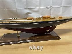 Vintage Wooden Model Sailboat Pond Boat New