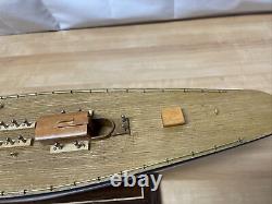 Vintage Wooden Model Sailboat Pond Boat New