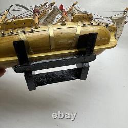 Vintage Wooden Sailboat SANTA MARIA 1492 Ship Model Wood Sailing Boat Large