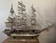 Vintage Wooden Ship Model Sail Boat Clipper Siglo Xix Nautical 33 X 24 Read