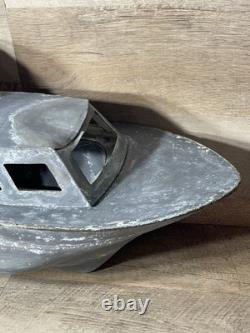 Vintage Zinc Wood Cabin Cruiser Boat Model 22 L