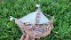 Vintage Driftwood Boat, Wood Sailing Ship, Sailor Decor, Wooden Boat Model