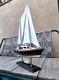 Vintage Handmade Collectible Sailing Yacht Model. Rare Sailing Boat, Ship