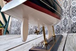 Vintage handmade collectible sailing yacht model. Rare sailing boat, ship
