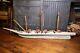 Vintage Model Boat Wood Ship Folk Art Pirate Ship Canons 58 Parts Repair Old