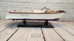 Vintage riviera speed boat model vintage 1930's design. Large vintage speed boat